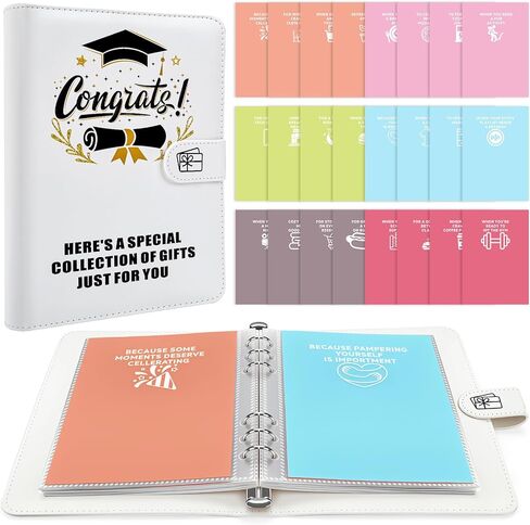 KJX College Survival Gift Card Book, Graduation Gift Card Book 2026 with 20 Pages Card Templates, Grad Gift Card Booklet Holder for College Student High School Girls Boys Teens in Saudi Arabia