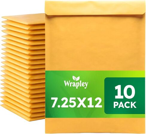 7.25x12 Inch Kraft Bubble Mailer, 5 Pack Padded Envelopes, Self-Seal Adhesive Bubble Envelopes for Secure Shipping and Packaging in Saudi Arabia