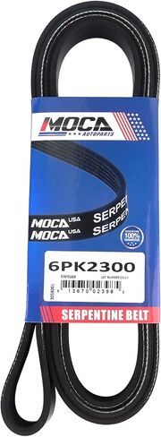 MOCA 6PK2300 EPDM Serpentine Belt Fits 2005-2009 for Buick Allure 3.8L & 2002-2006 for Chevrolet Trailblazer EXT 4.2L & 2004-2005 for GMC Envoy XUV 4.2L & 2006-2009 for Pontiac Torrent 3.4L in Kuwait
