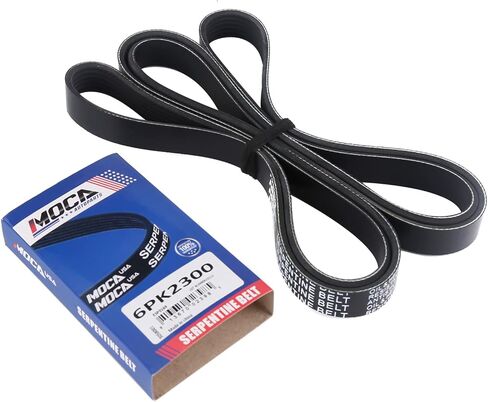 MOCA 6PK2300 EPDM Serpentine Belt Fits 2005-2009 for Buick Allure 3.8L & 2002-2006 for Chevrolet Trailblazer EXT 4.2L & 2004-2005 for GMC Envoy XUV 4.2L & 2006-2009 for Pontiac Torrent 3.4L in Kuwait