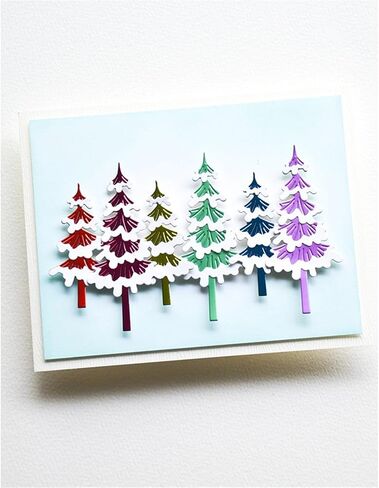 Dies-Cut for Card Making Metal Scrapbooking Birthday Decor Cutting Dies DIY Paper Photo Album Decor Art Craft Embossing Stencils Tool (Christmas Trees-7.4x8.6cm) in Saudi Arabia