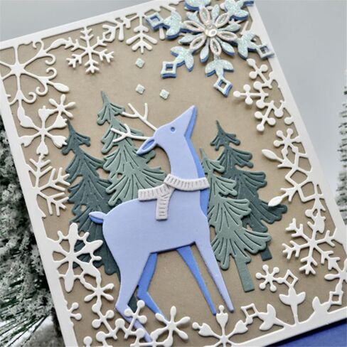Dies-Cut for Card Making Metal Scrapbooking Birthday Decor Cutting Dies DIY Paper Photo Album Decor Art Craft Embossing Stencils Tool (Christmas Trees-7.4x8.6cm) in Saudi Arabia