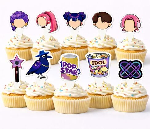 20PCS Music Dance Cupcake Toppers for Girls Birthday Party – Pink Disco Dessert Cake Picks, Pop Star Style Cupcake Decorations for Kids Birthday Party Supplies (10 Designs) in Saudi Arabia