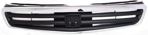 Garage-Pro Grille Assembly Compatible with HONDA CIVIC 1999-2000 ABS Plastic Chrome Shell/Painted-Black Insert 4-Door in Kuwait
