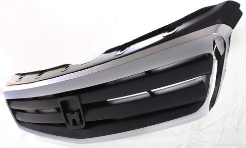 Garage-Pro Grille Assembly Compatible with HONDA CIVIC 1999-2000 ABS Plastic Chrome Shell/Painted-Black Insert 4-Door in Kuwait