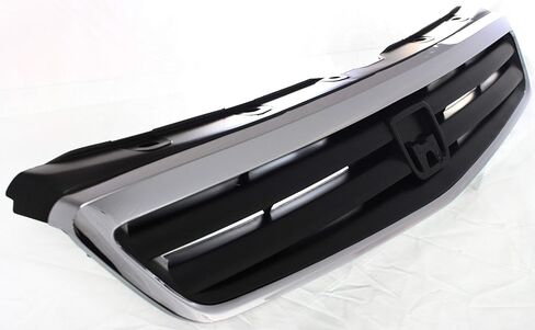 Garage-Pro Grille Assembly Compatible with HONDA CIVIC 1999-2000 ABS Plastic Chrome Shell/Painted-Black Insert 4-Door in Kuwait