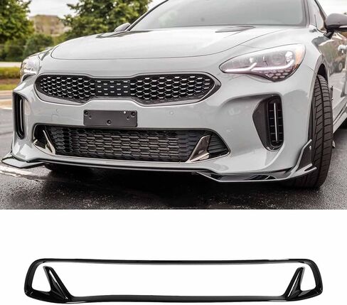 Front Lower Grille Cover Trim for KIA Stinger 2018-2023 Front Bumper Grill Fog Air Vent Cover Trim GT/GT2/GT1/GT-Line ABS Plastic (Glossy Black) in Saudi Arabia