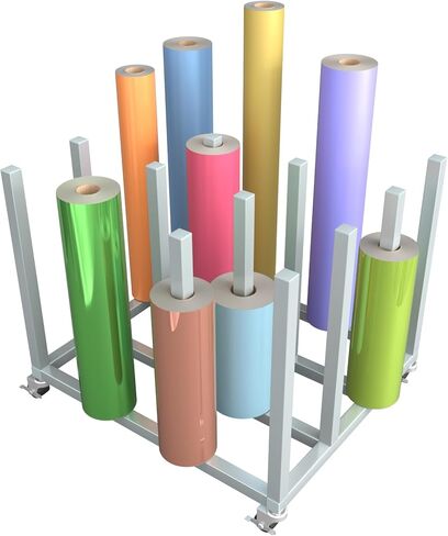 Large Mobile Blueprint Storage Cart-16 Rolls, Heavy-Duty Lockable Wrapping Paper Storage Cart for Vinyl Roll Wallpaper/Fabric/Butcher Paper Organization in Saudi Arabia