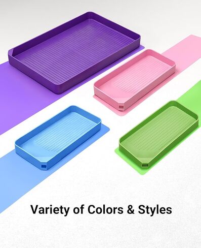 4 Pcs Diamond Art Trays & Rhinestone Sorting Trays, Large Plastic Bead Organizer for Diamond Painting, DIY Crafts and Jewelry Making Accessories in Saudi Arabia