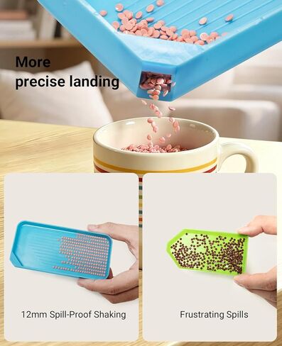 4 Pcs Diamond Art Trays & Rhinestone Sorting Trays, Large Plastic Bead Organizer for Diamond Painting, DIY Crafts and Jewelry Making Accessories in Saudi Arabia