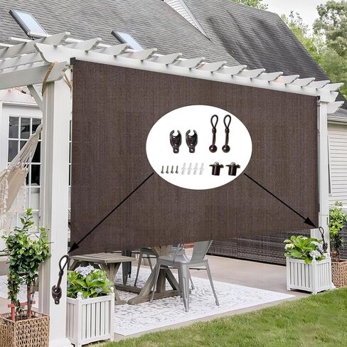 Replacement Shade Parts Bungee End Cap Kit for Exterior Cordless Roller Shades Outdoor Blinds（ 2 Sets）(Brown) in Saudi Arabia