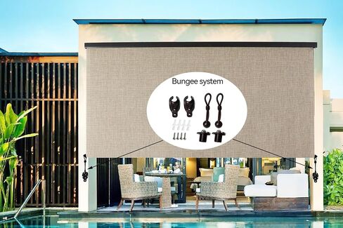 Replacement Shade Parts Bungee End Cap Kit for Exterior Cordless Roller Shades Outdoor Blinds（ 2 Sets）(Brown) in Saudi Arabia