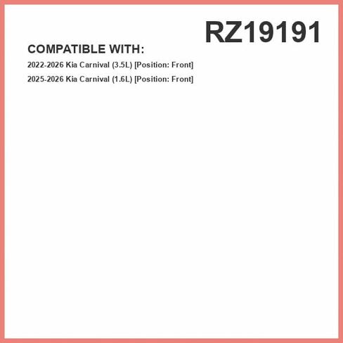 فلتر هواء كابينة التحكم في الرائحة من فبريز من PUREFLOW RZ19191 يناسب 2022-2026 كيا كرنفال 3.5 لتر؛ 2025-2026 كرنفال 1.6 لتر أمامي in Kuwait