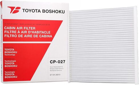 Toyota Boshoku (TB) Cabin Air Filter, Engineered as Direct Replacement of 87139-28010 Fits 2002-2006 Toyota Camry 2.4L GAS; 2007-2010 Sienna 3.5L GAS; 2004-2006 Sienna 3.3L GAS in Saudi Arabia
