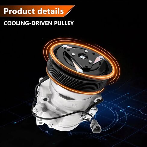 Air Conditioner AC Compressor with A/C Clutch Compatible with 1999-2003 ES300 RX300 & 2004-2006 RX330 & 2000-2006 Avalon Camry 3.0L & 2001-2008 Highlander Solara 2.4L Replace 8840332010 in Saudi Arabia