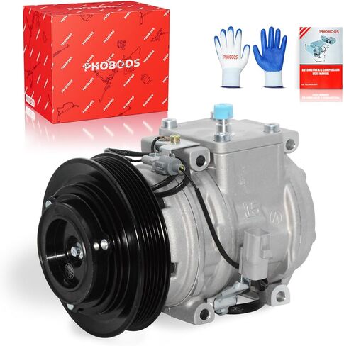 ضاغط مكيف الهواء PHOBOOS مع قابض متوافق مع تويوتا كورولا 1998-2002، L4 1.8L، تبريد سريع، ضوضاء منخفضة، سهل التركيب، المرجع. 88320-02050 in Kuwait