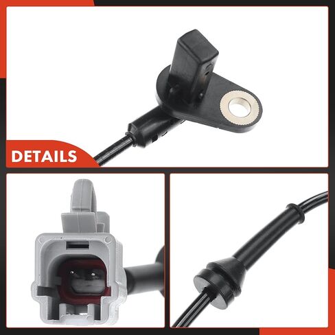 مستشعر سرعة العجلات A-Premium ABS متوافق مع موديلات Nissan - X-Trail 2002 2003 2004 2005 2006 2007، L4 2.5L - جانب الركاب الأيمن الخلفي، استبدال # 47900EQ010، 47900-EQ010 in Kuwait