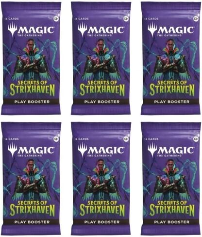 6 عبوات Magic The Gathering Play Booster Pack Lot MTG Secrets of Strixhaven in Kuwait