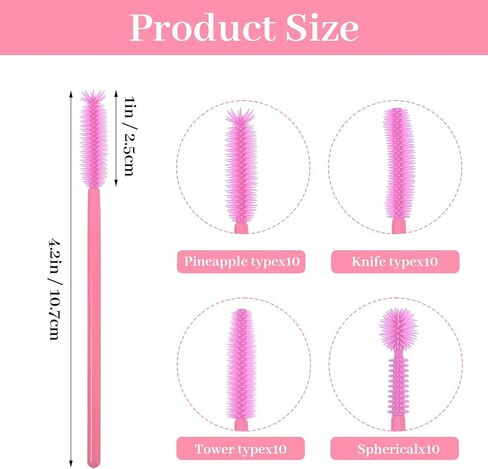 40Pcs Sewing Machine Cleaning Kit, Silicone Small Brushes for Cleaning Small Parts Mini Scrub Brush for Tight Spaces, Ideal for Sewing Machine & Humidifier Crevice Reusable Nook & Cranny Brushes, Pink in Saudi Arabia