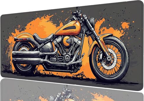 Motorcycle Mouse Pad Large Vintage Comic Ink Mousepad XL Large Gaming Mouse Pad Laptop Keyboard Mat Desk Pad Great for Work-from-Home or Office Use 31.5x11.8 Inch in Kuwait