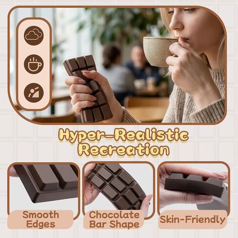 Squishy Chocolate Squeeze Toys for Kids Adults, Slow Rising Black Chocolate Stress Balls for Boys Girls, Ultra Soft Handmade Food Sensory Fidget Toys Anxiety Relief for ADHD/ADD/Autism, Ideal Gifts in Saudi Arabia