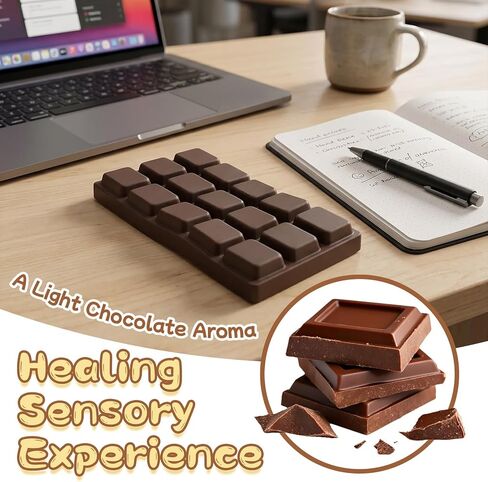 Squishy Chocolate Squeeze Toys for Kids Adults, Slow Rising Black Chocolate Stress Balls for Boys Girls, Ultra Soft Handmade Food Sensory Fidget Toys Anxiety Relief for ADHD/ADD/Autism, Ideal Gifts in Saudi Arabia
