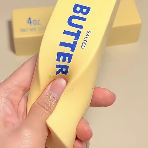 لعبة ضغط الزبدة ذات الارتداد البطيء من القطيفة الناعمة وغير السامة لتخفيف التوتر على سطح المكتب هدية قابلة للمشاركة في المنزل والمكتب والسفر، أصفر in Kuwait