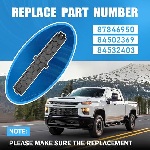 غطاء بلاستيكي لفلتر المقصورة 87846950 متوافق مع شيفروليه سيلفرادو 2500 HD 2019-2023، GMC Sierra 2500 HD 2019-2024 AC لوحة غطاء فلتر هواء المقصورة استبدال 84502369 84532403 in Kuwait