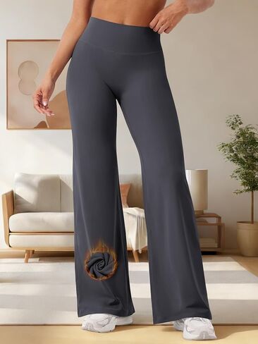 Workout Leggings Womens No Front Seam Straight Leggings 30.5" Thin Fleece High Waist Buttery Eddiy Gym Yoga Pants in Saudi Arabia