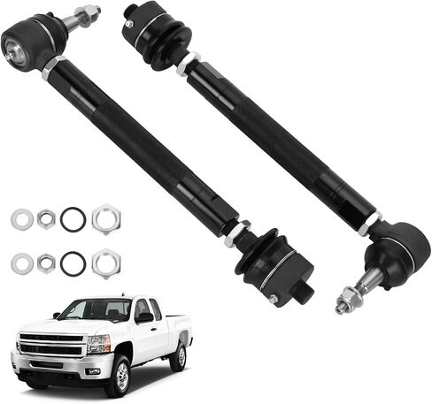 طقم أطراف قضيب ربط عالي التحمل لسيارة Chevy GMC Silverado Sierra 2500/3500 2001-2010 4WD، قضيب ربط سفلي قابل للتعديل 0-6 بوصة، قطعتان بديلتان للتجميع الداخلي والخارجي OE، شاحنات مرفوعة والطرق الوعرة in Kuwait