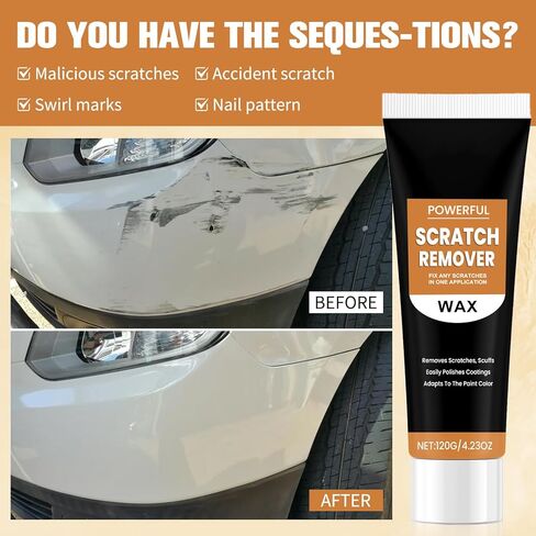 2026 New Scratch Remover for Vehicles - Car Scratch Repair Paste Car Scratch Remover Kit, Car Scratch Remover Kit with Wipe Sponge for Car Vehicles Deep Scratches in Saudi Arabia
