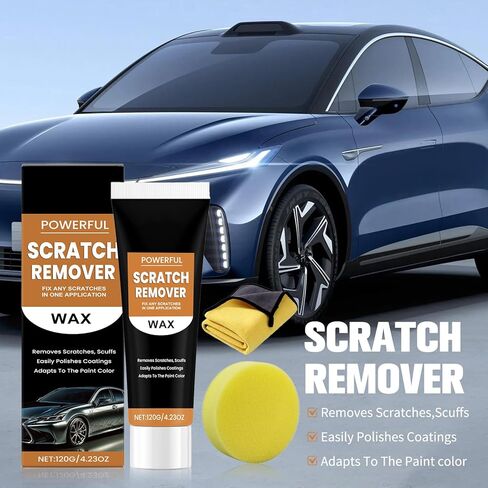 2026 New Scratch Remover for Vehicles - Car Scratch Repair Paste Car Scratch Remover Kit, Car Scratch Remover Kit with Wipe Sponge for Car Vehicles Deep Scratches in Saudi Arabia
