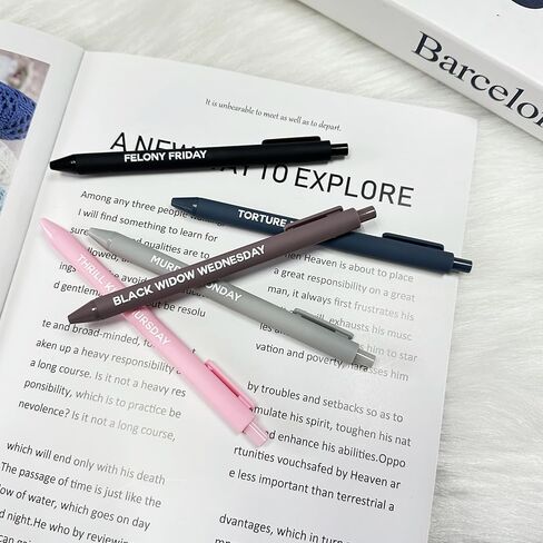 Funny Crime Ballpoint Pen Set, with Hilarious Lawyer & Criminal Sayings, Perfect Office Gag Gifts for Attorneys, Law Students & True Crime Fans, Gag Gifts (Criminal pens) in Saudi Arabia