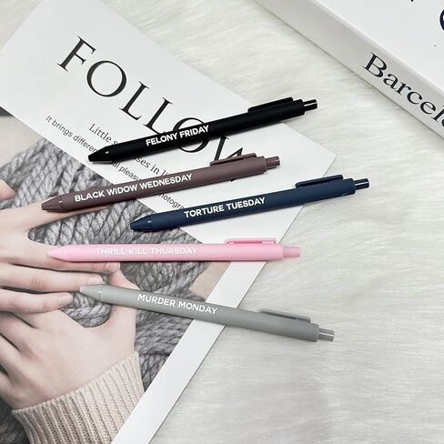 Funny Crime Ballpoint Pen Set, with Hilarious Lawyer & Criminal Sayings, Perfect Office Gag Gifts for Attorneys, Law Students & True Crime Fans, Gag Gifts (Criminal pens) in Saudi Arabia