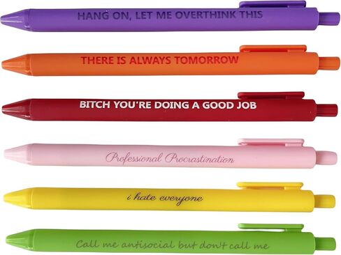 Funny Crime Ballpoint Pen Set, with Hilarious Lawyer & Criminal Sayings, Perfect Office Gag Gifts for Attorneys, Law Students & True Crime Fans, Gag Gifts (Criminal pens) in Saudi Arabia