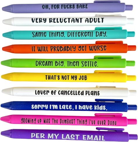 Funny Crime Ballpoint Pen Set, with Hilarious Lawyer & Criminal Sayings, Perfect Office Gag Gifts for Attorneys, Law Students & True Crime Fans, Gag Gifts (Criminal pens) in Saudi Arabia