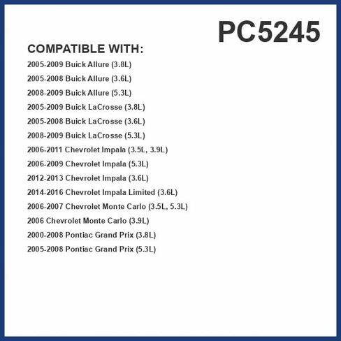 PG Cabin Air Filter PC5245 | Fits 2006-2011 Chevrolet Impala, 2005-2009 Buick LaCrosse, 2014-2016 Chevrolet Impala Limited, 2006-2007 Monte Carlo, 2005-2008 Pontiac Grand Prix in Kuwait