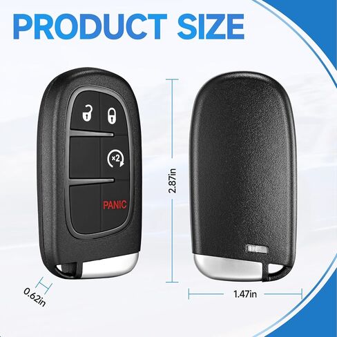 Smart Key Fob Replacement Fits for Dodge Ram 1500 2500 3500 2013 2014 2015 2016 2017 2018 Proximity Keyless Entry Remote Control 433 Mhz GQ4-54T in Saudi Arabia