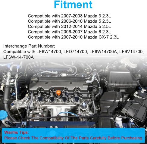 استبدال مبرد زيت المحرك JDMON لـ 2006-2014 Mazda 5، 3، 6، CX-7 2.3L 2.5L، متوافق مع LF6W14700، LFD714700، LF6W14700A in Kuwait