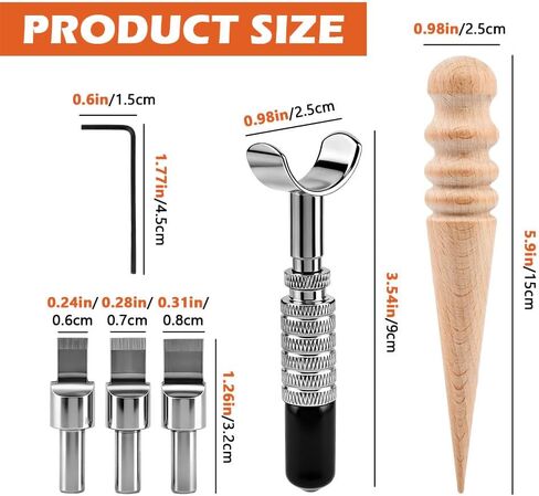 Leather Swivel Knife, Leather Craft Carving Tool, Rotary Knife with Ceramic Blade and 3 Replaceable Blades, for Engraving and Stamping, Professional DIY Craft Tool in Saudi Arabia