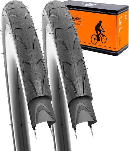YUNSCM 700C Bike Tires 700x35C/37-622 60TPI and 700C Bike Tubes Presta Valve with 2 Rim Strips Compatible with 700 x 32C 700 x 34C 700 x 35C 700 x 38C Bike Tires and Tubes (W-3107) in Saudi Arabia