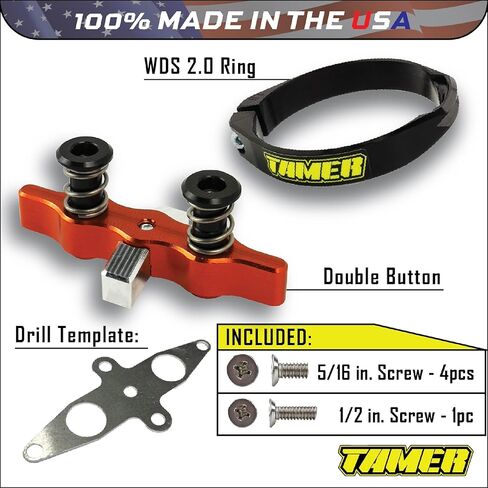 Tamer MX HH-3601 Double Button Motocross Holeshot Device – Fits GasGas, Husqvarna, and KTM - Orange Launch Control System with WDS 2.0 Ring – Dirt Bike Start Device – Made in USA in Saudi Arabia
