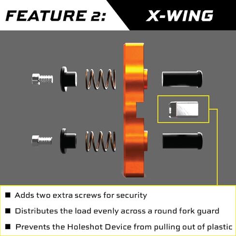 Tamer MX HH-3601 Double Button Motocross Holeshot Device – Fits GasGas, Husqvarna, and KTM - Orange Launch Control System with WDS 2.0 Ring – Dirt Bike Start Device – Made in USA in Saudi Arabia