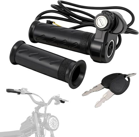 Ebike Full Twist Throttle Grip with 2 Keys Compatible Fit for Ridstar Q20/Q20 Pro Lite E-Bike, Electric Bike Throttle Smooth Acceleration Control Easy Installation in Kuwait