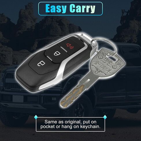 X AUTOHAUX 315MHz M3N-A2C31243800 Replacement Smart Proximity Keyless Entry Remote Key Fob for Ford Explorer 2016-2017 for for Ford F-150 2015-2017 3 Buttons with Door Key 49 Chip in Kuwait