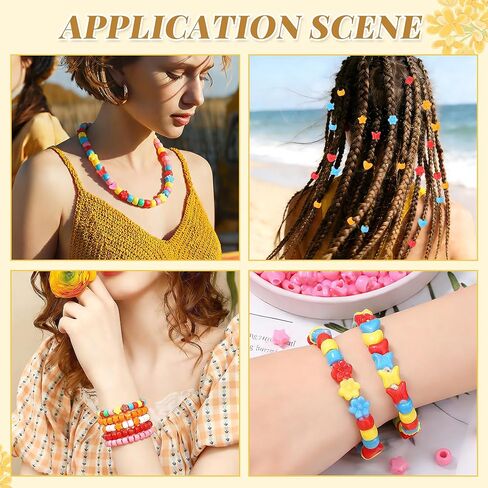 XIANNVXI Black Shaped Pony Beads 500pcs Star Butterfly Heart Flower Black Bead for Jewelry Making Necklace Friendship Bracelets Craft Hair Kandi Beaded in Saudi Arabia