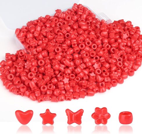 XIANNVXI Black Shaped Pony Beads 500pcs Star Butterfly Heart Flower Black Bead for Jewelry Making Necklace Friendship Bracelets Craft Hair Kandi Beaded in Saudi Arabia