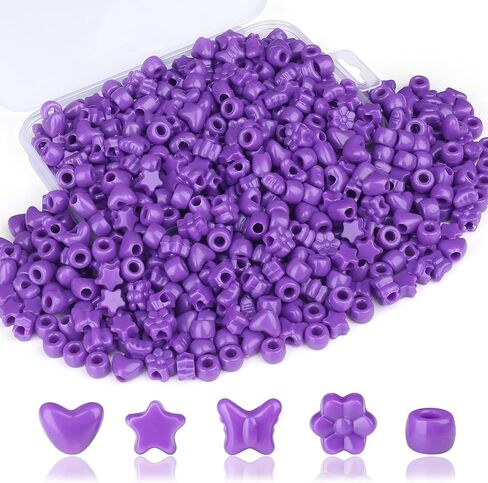 XIANNVXI Black Shaped Pony Beads 500pcs Star Butterfly Heart Flower Black Bead for Jewelry Making Necklace Friendship Bracelets Craft Hair Kandi Beaded in Saudi Arabia