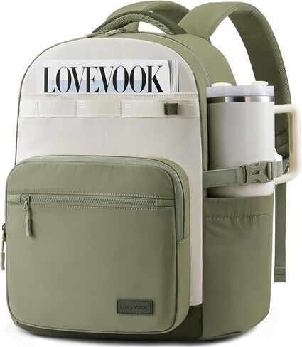 LOVEVOOK Laptop Backpack for Women with 40oz Tumbler Holder, Lightweight School Backpack Fits 15.6 Inch Laptop, Cute College Backpack for Work, Travel & Daily Commute in Kuwait