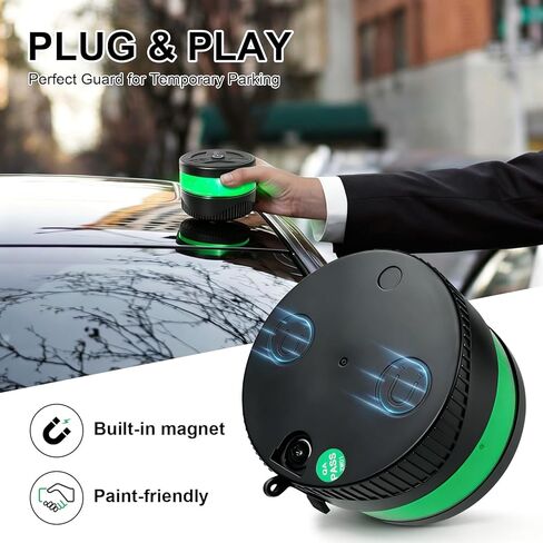 Magnetic Wireless Beacon Light, USB-C Rechargeable LED Strobe Lights for Truck, Mini Portable Flashing Emergency Safety Warning Light for Volunteer Firefighter POV EMS Responder IP67 Waterproof, Green in Saudi Arabia